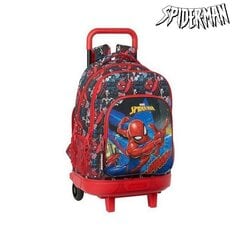 Mokyklinė kuprinė su ratukais Compact Spiderman Go Hero, Juoda/Raudona цена и информация | Школьные рюкзаки, спортивные сумки | pigu.lt