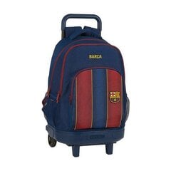 Mokyklinė kuprinė su ratukais Compact F.C. Barcelona 20/21 Kaštoninė Tamsiai mėlyna цена и информация | Школьные рюкзаки, спортивные сумки | pigu.lt