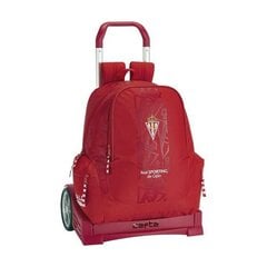 Школьный рюкзак с колесиками Evolution Real Sporting de Gijón цена и информация | Школьные рюкзаки, спортивные сумки | pigu.lt