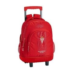 Школьный рюкзак с колесиками Compact Real Sporting de Gijón цена и информация | Школьные рюкзаки, спортивные сумки | pigu.lt