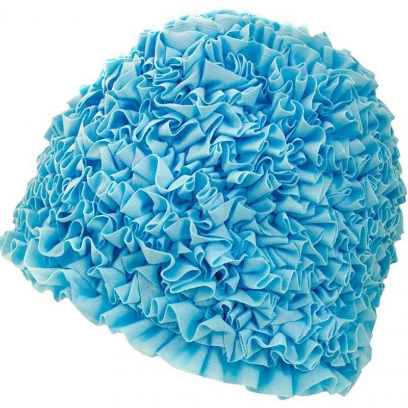 Plaukimo kepuraitė moterims Aqua Speed Ruffle Cap W col 02, mėlyna цена и информация | Plaukimo kepuraitės | pigu.lt