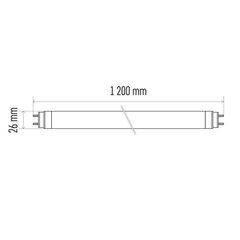 LED трубкаА T8 18W 120 см, NW цена и информация | Монтируемые светильники, светодиодные панели | pigu.lt