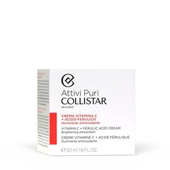 Šviesinamasis veido kremas Collistar Attivi Puri Vitamine C + Ferulic Acid, 50 ml kaina ir informacija | Veido kremai | pigu.lt