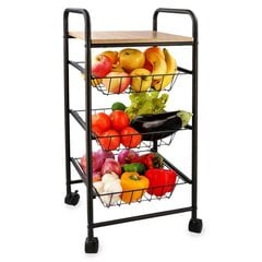 Quid daržovių vežimėlis, 34 x 34 x 76 cm kaina ir informacija | Virtuvės įrankiai | pigu.lt