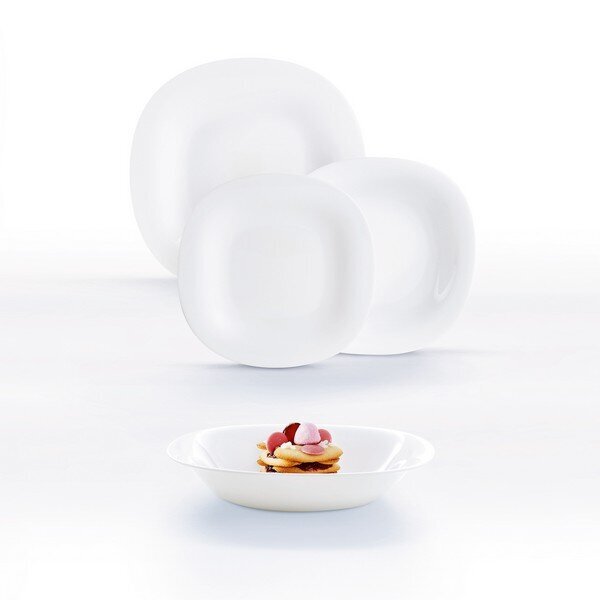 Stalo reikmenys Luminarc Carine Balta stiklas (18 pcs) kaina ir informacija | Indai, lėkštės, pietų servizai | pigu.lt