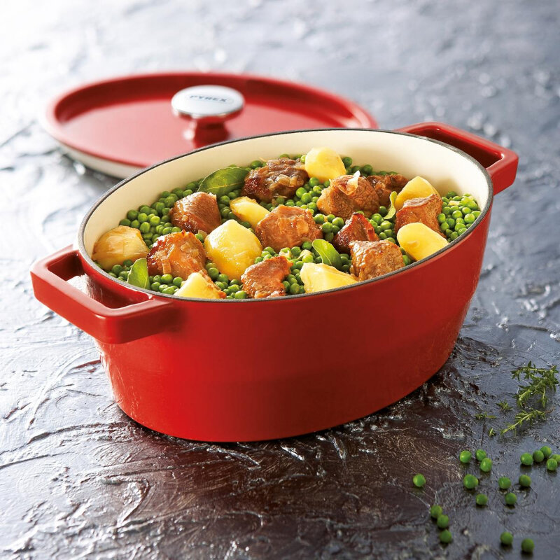 Pyrex puodas su dangčiu Slow Cook, 33 cm kaina ir informacija | Keptuvės | pigu.lt