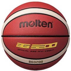 Баскетбольный мяч  MoltenB5G3200, синт. кожа, оранжевый/кремовый цена и информация | Баскетбольные мячи | pigu.lt