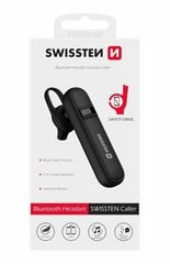 Наушник с функцией MultiPoint / CVC noise reduction Swissten Caller Bluetooth 5.0 HandsFree, черный цена и информация | Наушники с шумоподавлением Audiocore 74452 Bluetooth Call Center Google Siri Office Wireless | pigu.lt