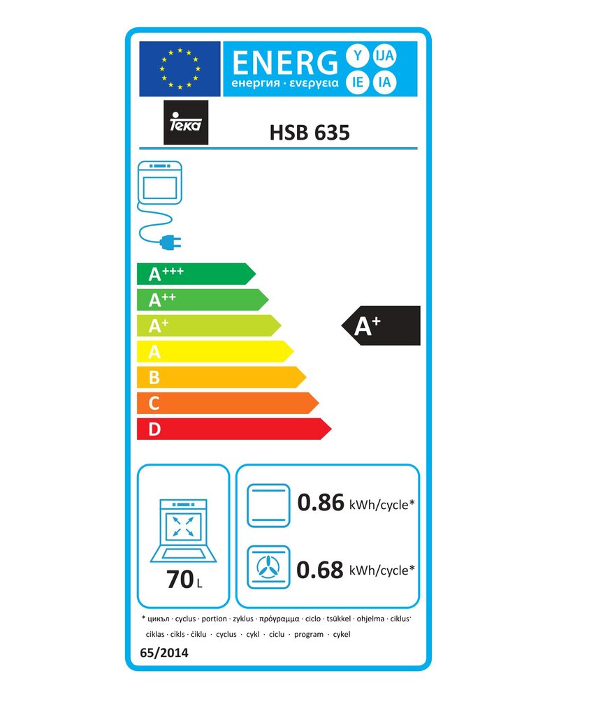 Teka HSB635SS kaina ir informacija | Orkaitės | pigu.lt