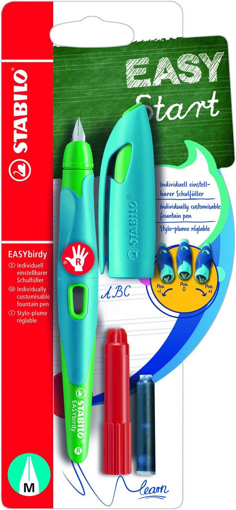 Plunksnakotis Easybirdy R nib M sky blue-grass green цена и информация | Rašymo priemonės | pigu.lt