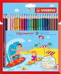 Цветные акварельные карандаши, 24 шт цена и информация | Принадлежности для рисования, лепки | pigu.lt