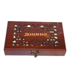 Stalo žaidimas medinėje dėžutėje Domino kaina ir informacija | Stalo žaidimai, galvosūkiai | pigu.lt