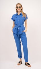 Marškiniai moterims Introstyle, mėlyni kaina ir informacija | Palaidinės, marškiniai moterims | pigu.lt