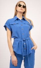 Marškiniai moterims Introstyle, mėlyni kaina ir informacija | Palaidinės, marškiniai moterims | pigu.lt