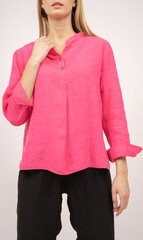 Lininė palaidinė moterims, rožinė kaina ir informacija | Palaidinės, marškiniai moterims | pigu.lt