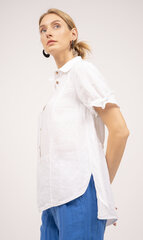 Lininė palaidinė moterims, balta kaina ir informacija | Palaidinės, marškiniai moterims | pigu.lt