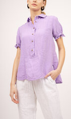 Lininė palaidinė moterims, violetinė kaina ir informacija | Palaidinės, marškiniai moterims | pigu.lt