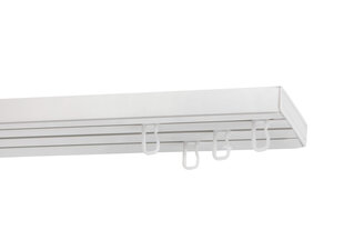 Lubinis karnizas trigubas PVC bėgelis su kabliukais, 300 cm kaina ir informacija | Karnizai | pigu.lt