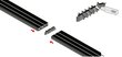 Lubinis karnizas dvigubas PVC bėgelis su kabliukais, 200 cm kaina ir informacija | Karnizai | pigu.lt