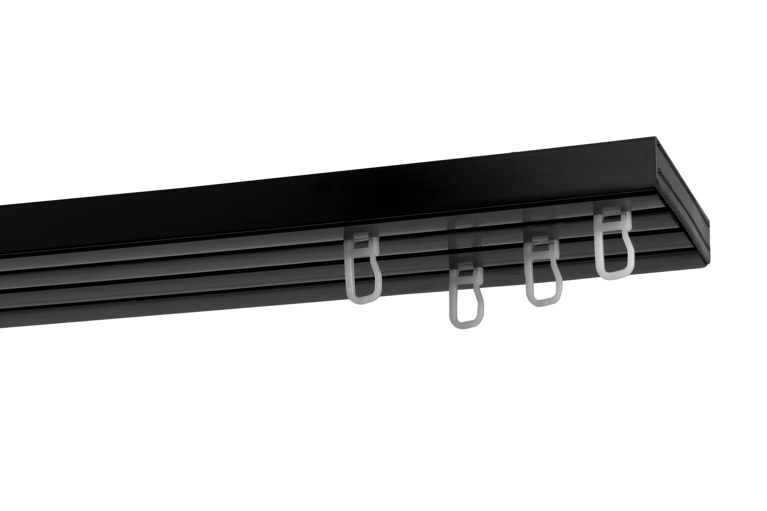 Lubinis karnizas trigubas PVC bėgelis su kabliukais, 220 cm цена и информация | Karnizai | pigu.lt