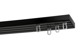 Lubinis karnizas trigubas PVC bėgelis su kabliukais, 360 cm kaina ir informacija | Karnizai | pigu.lt