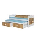 Vaikiška lova Adrk Furniture Tiarro 80x180 cm, balta/ruda