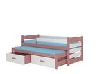 Vaikiška lova Adrk Furniture Tiarro 80x180 cm, rožinė/balta