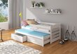 Vaikiška lova Adrk Furniture Tiarro 80x180 cm su šonine apsauga, balta/šviesiai pilka kaina ir informacija | Vaikiškos lovos | pigu.lt