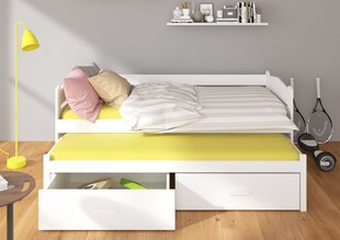 Детская кровать ADRK Furniture Tiarro, 90x200 см, темно-коричневая/белая цена и информация | Детские кровати | pigu.lt