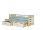 Vaikiška lova Adrk Furniture Tiarro 90x200 cm, šviesiai ruda/balta