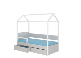 Lova ADRK Furniture Otello 90x200 cm, pilka/balta kaina ir informacija | Vaikiškos lovos | pigu.lt