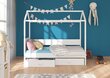 Lova ADRK Furniture Otello 80x180 cm su baldakimu, baltos/rožinės spalvos kaina ir informacija | Vaikiškos lovos | pigu.lt