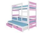 Кровать ADRK Furniture Karlo, белая/розовая