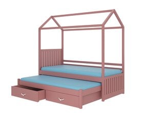 Кровать ADRK Furniture Jonasek 80x180 см, розовая цена и информация | Детские кровати | pigu.lt