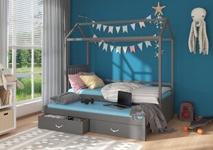 Кровать ADRK Furniture Jonasek 90x200см, темно-серая цена и информация | Детские кровати | pigu.lt