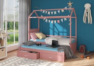 Кровать ADRK Furniture Jonasek 90x200см, розовая цена и информация | Детские кровати | pigu.lt