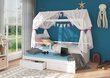 Lova ADRK Furniture Jonasek su šonine apsauga 90x200cm, ruda kaina ir informacija | Vaikiškos lovos | pigu.lt