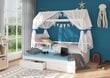 Lova ADRK Furniture Jonasek su šonine apsauga 90x200cm, pilka kaina ir informacija | Vaikiškos lovos | pigu.lt