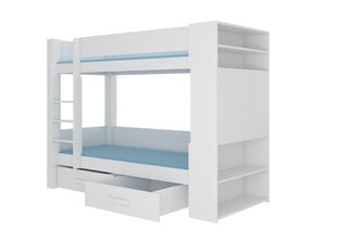 Кровать ADRK Furniture Garet 90x200см, белая цена и информация | Детские кровати | pigu.lt