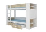 Кровать ADRK Furniture Garet 90x200см, белая/дуб