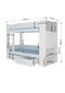 Lova ADRK Furniture Garet 90x200cm, balta/pilka kaina ir informacija | Vaikiškos lovos | pigu.lt