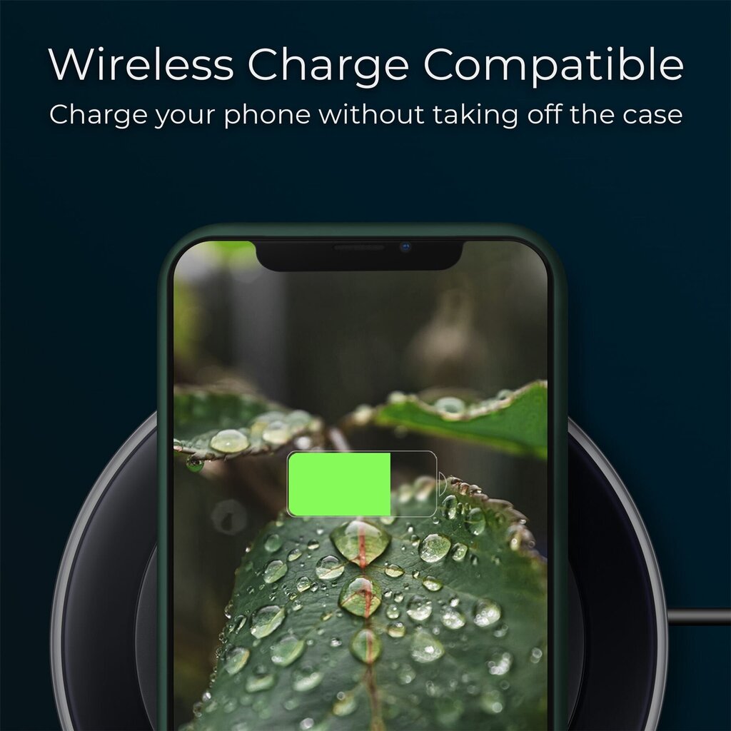 Moozy Lifestyle dėklas, skirtas iPhone 12 mini, tamsiai žalias kaina ir informacija | Telefono dėklai | pigu.lt
