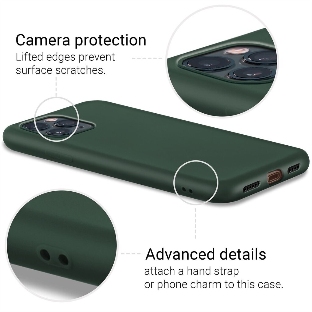Moozy Lifestyle dėklas, skirtas iPhone 12 Pro Max, tamsiai žalias kaina ir informacija | Telefono dėklai | pigu.lt