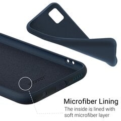 Чехол Moozy Lifestyle для Samsung A51, силиконовый чехол с матовым покрытием и подкладкой из мягкой микрофибры, полуночно-синий цена и информация | Чехлы для телефонов | pigu.lt