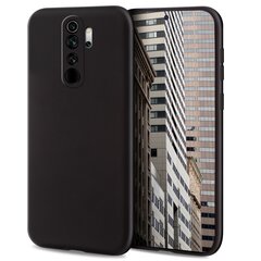 Чехол Moozy Lifestyle для Xiaomi Redmi Note 8 Pro, силиконовый чехол с матовым покрытием и подкладкой из мягкой микрофибры, черный цена и информация | Чехлы для телефонов | pigu.lt