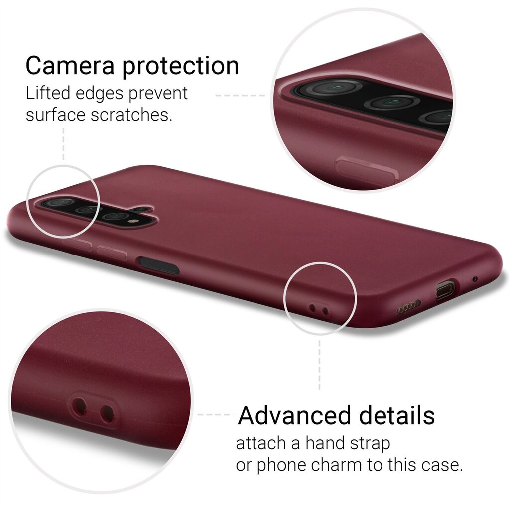 Moozy Minimalist, skirtas Huawei Nova 5T ir Honor 20, raudonas kaina ir informacija | Telefono dėklai | pigu.lt
