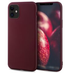 Силиконовый чехол Moozy Minimalist для iPhone 11, тонкий и матовый чехол из силикона TPU, винно-красный цена и информация | Чехлы для телефонов | pigu.lt