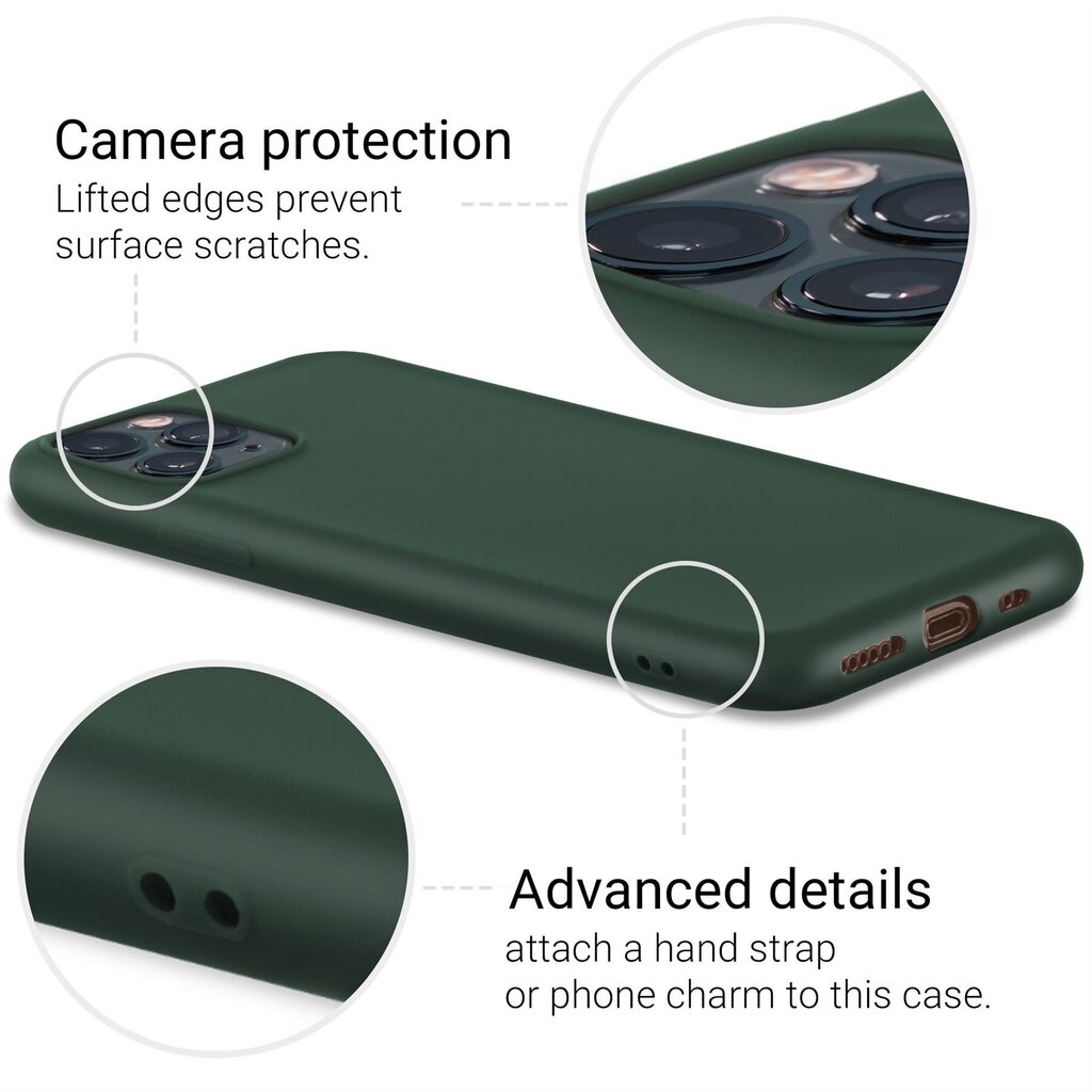 Moozy Minimalist dėklas, skirtas iPhone 11 Pro Max, tamsiai žalias kaina ir informacija | Telefono dėklai | pigu.lt