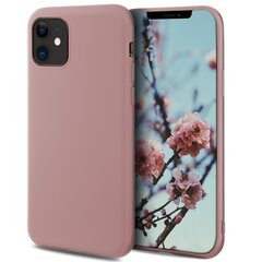 Telefono dėklas Moozy Minimalist, skirtas iPhone 12, iPhone 12 Pro, smėlio rožinis - matinis kaina ir informacija | Telefono dėklai | pigu.lt