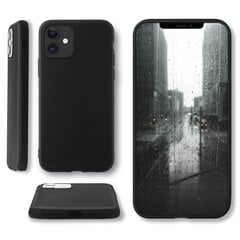 Силиконовый чехол Moozy Minimalist для iPhone 12, iPhone 12 Pro, тонкий и матовый чехол из силикона TPU, черный цена и информация | Чехлы для телефонов | pigu.lt